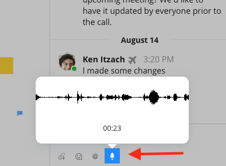 Record And Stop Voice Message